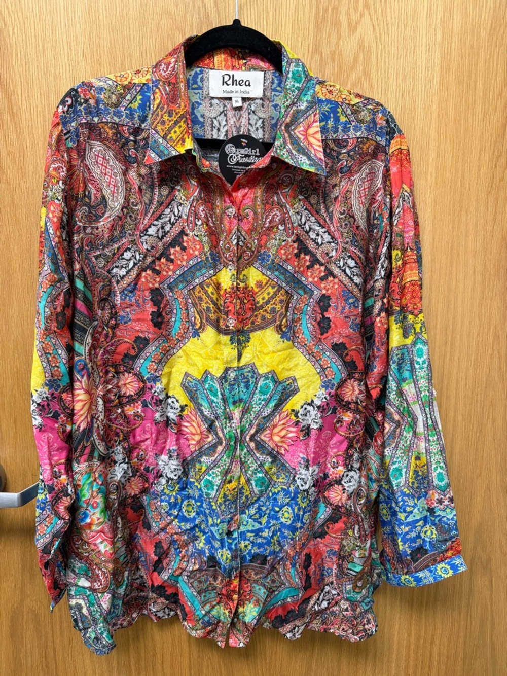 Multicolor Paisley Print Lightweight Colorful Abstract Print Multicolor Blouse